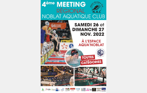 4EME MEETING REGIONAL NOBLAT AQUATIQUE CLUB