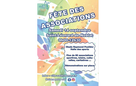FETE DES ASSOCIATIONS SAMEDI 14 SEPTEMBRE
